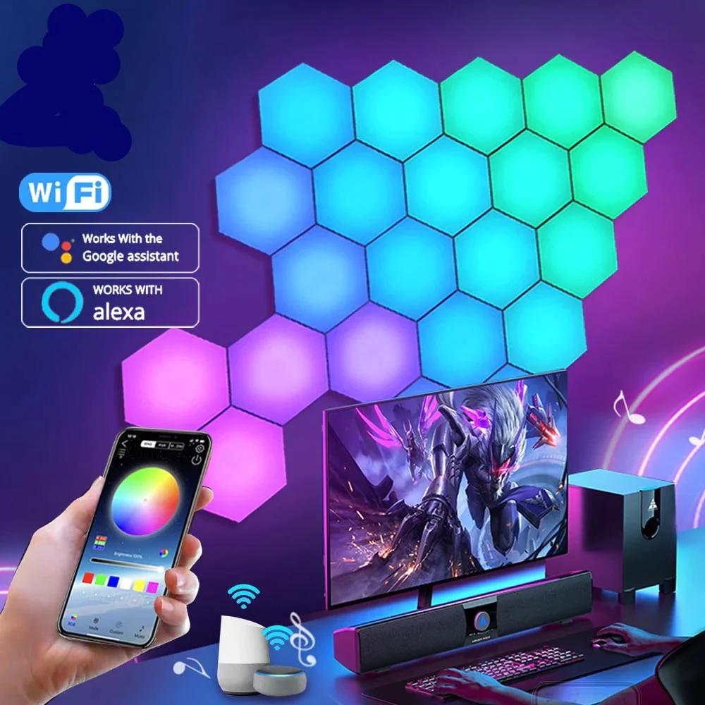 Luces LED hexagonales RGB con Bluetooth