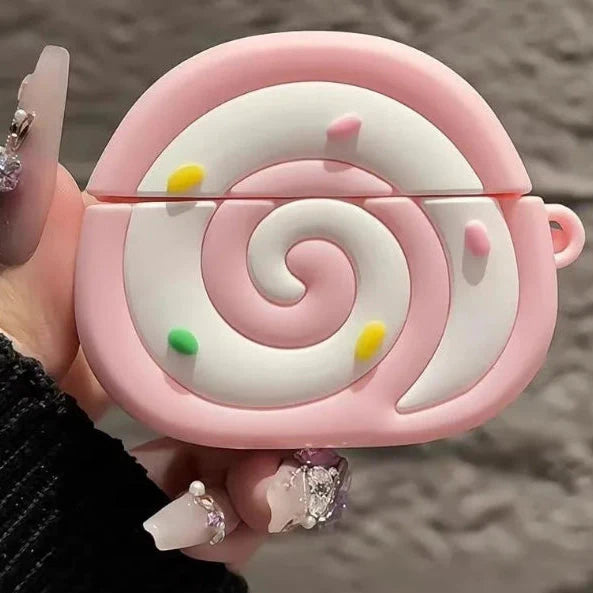 Strawberry Swiss Roll Wireless Earbuds Case