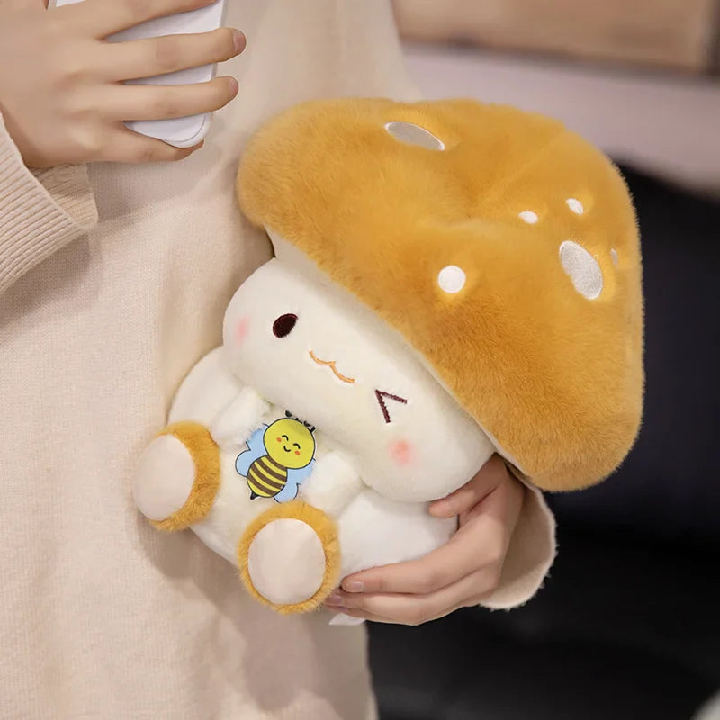 Peluches Kawaii Champignon et Abeille