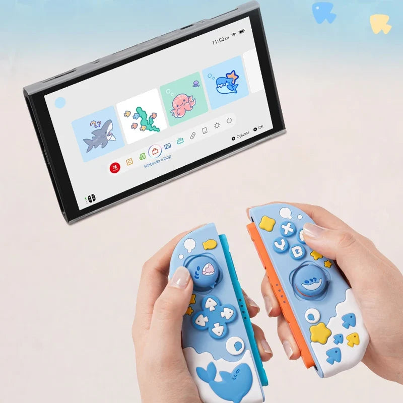 Kawaii Sharky and Friends Switch Hard Cover and Grips NS2
