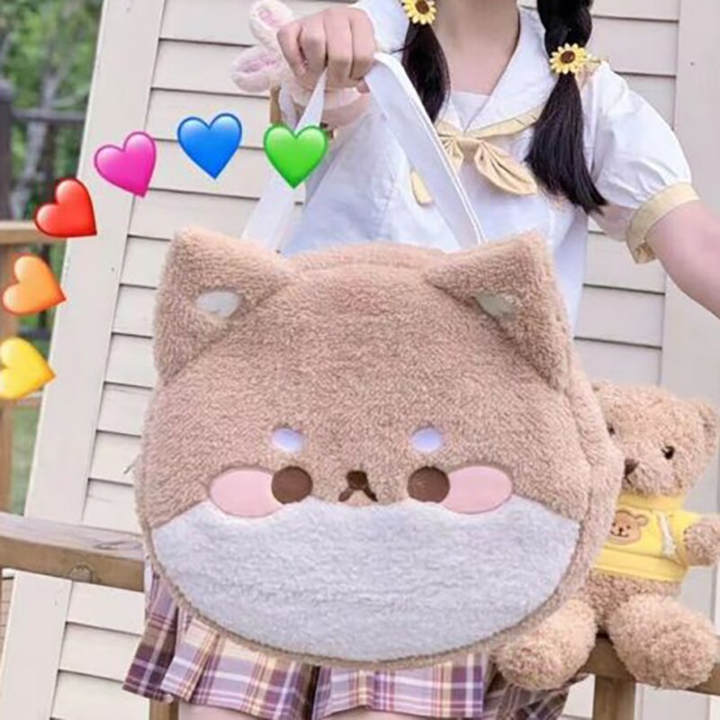Sac à dos en peluche Shiba Inu