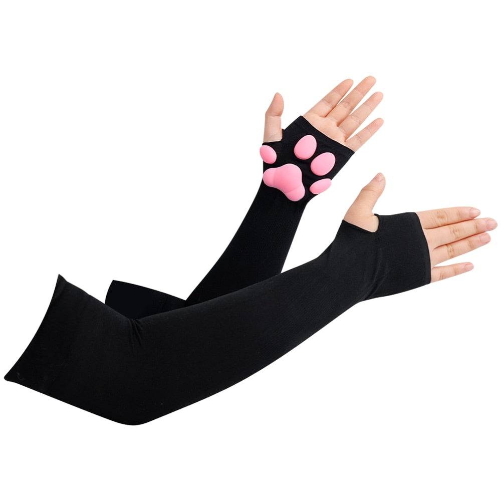 Thigh High Cat Paw Stockings & Warm Warmers