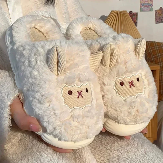 Winter Cartoon Plush Slippers
