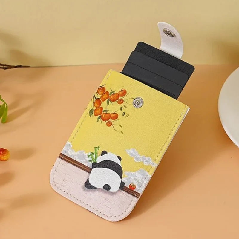 Kawaii Persimmon Cuties Protected Card Holder