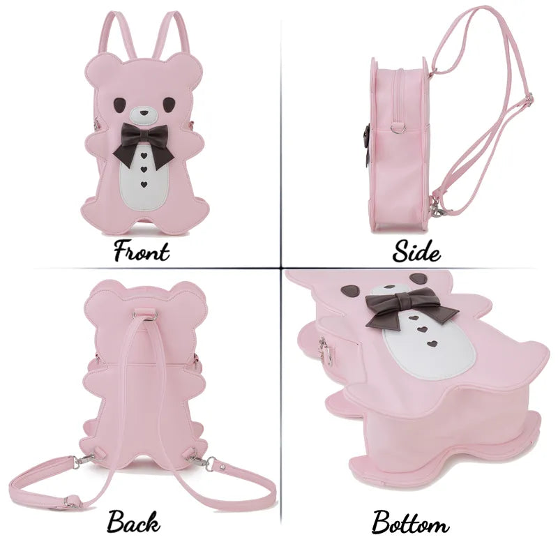 Sac à dos avec nœud papillon et ours