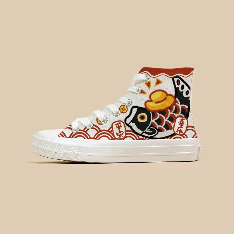 Kawaii Lucky Koi Fish High Tops