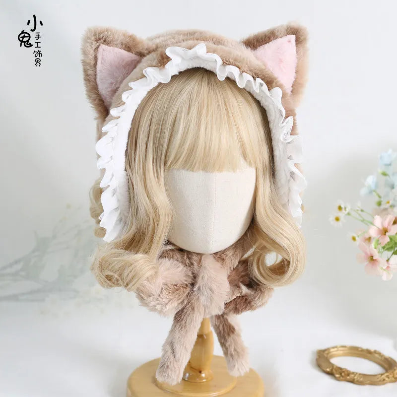 Gorro con orejas de gato