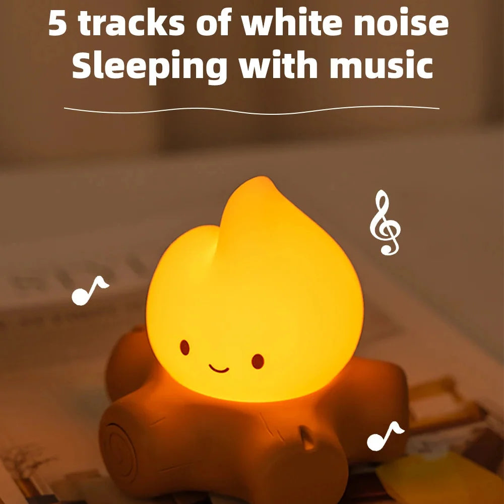Campfire Night Light With White Noise
