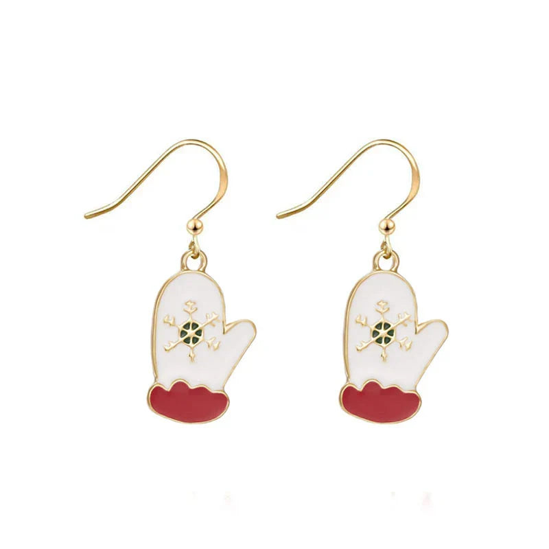 Boucles d'oreilles pendantes de Noël
