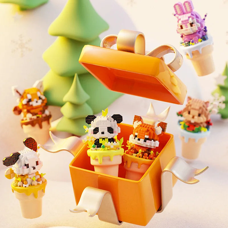 Kawaii Ice Cream Animals Building Blocks