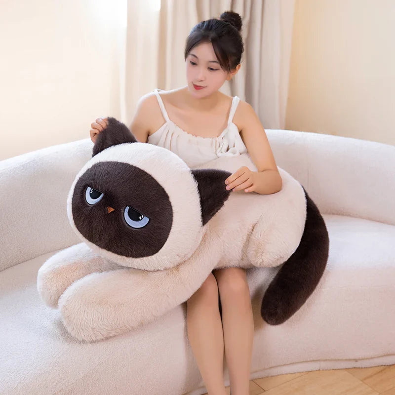Oreillers de corps en peluche Chat endormi