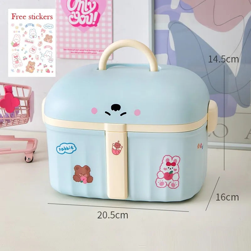 Cajas organizadoras de accesorios para el cabello en tonos pastel