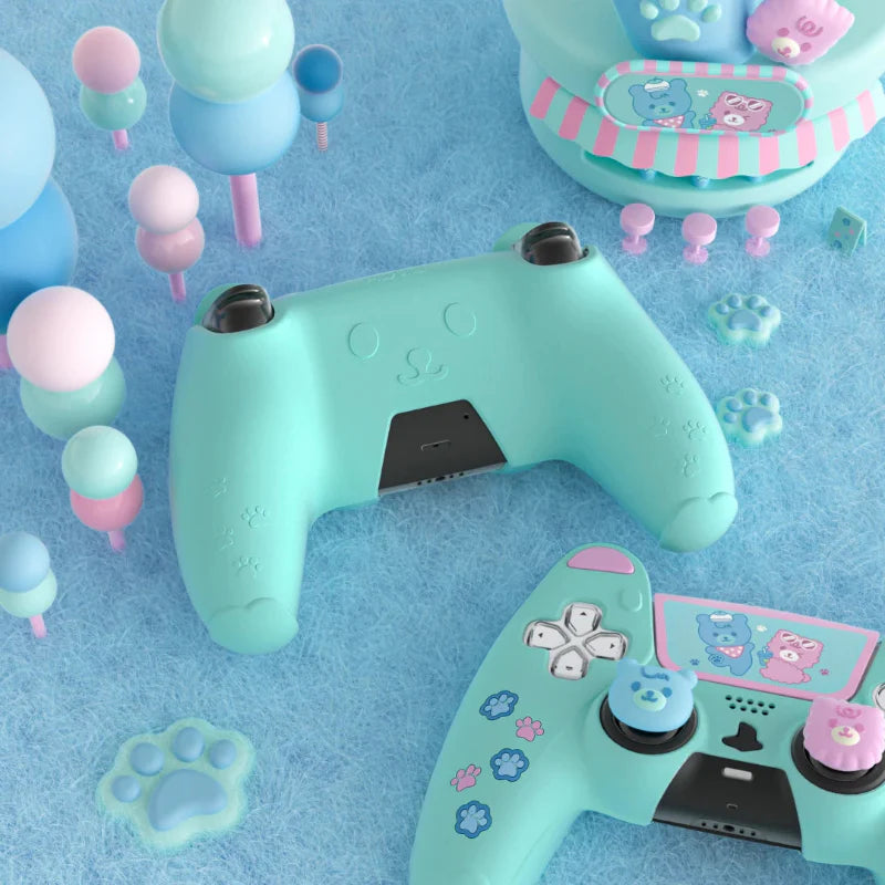 Housse de protection PlayVital Kawaii Bears pour manette PS5