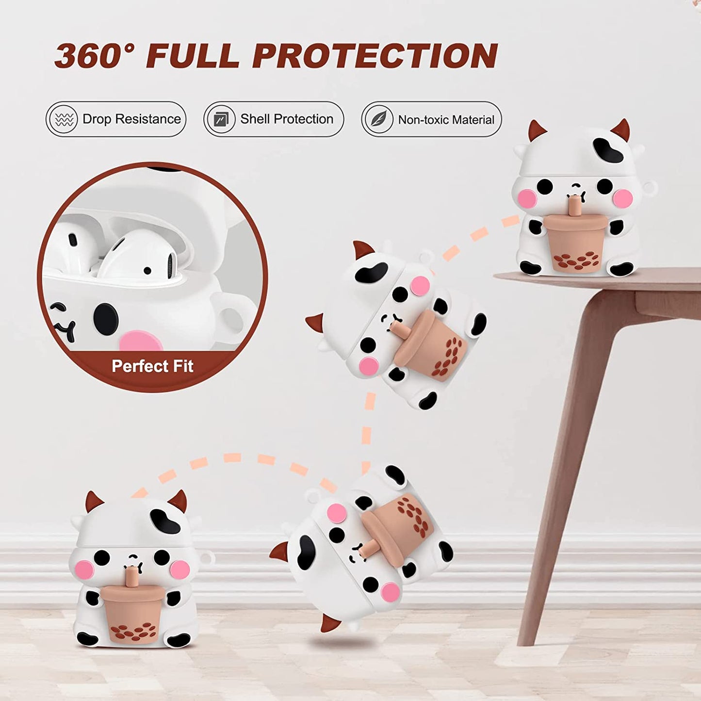 Étui pour AirPods Boba Tea Cow