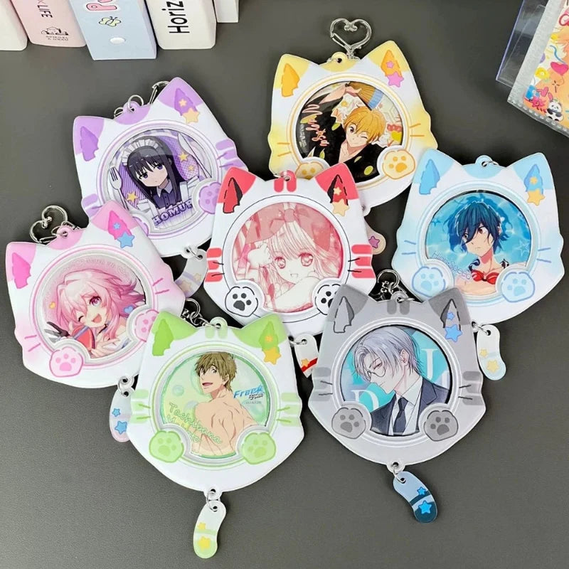 Kawaii Pastel Neko Badge Holder