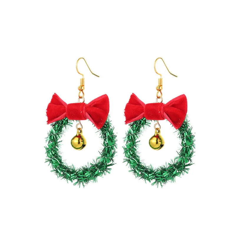 Boucles d'oreilles pendantes de Noël