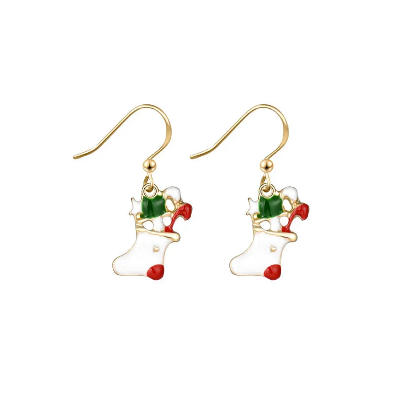 Boucles d'oreilles pendantes de Noël