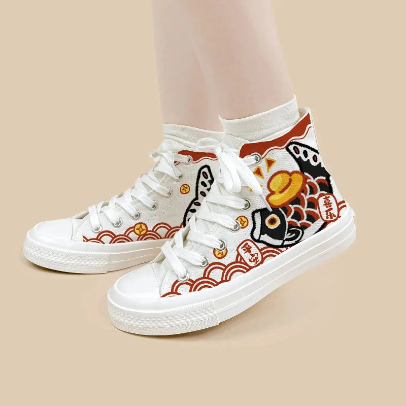 Kawaii Lucky Koi Fish High Tops