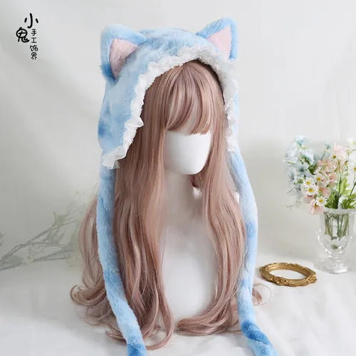 Gorro con orejas de gato