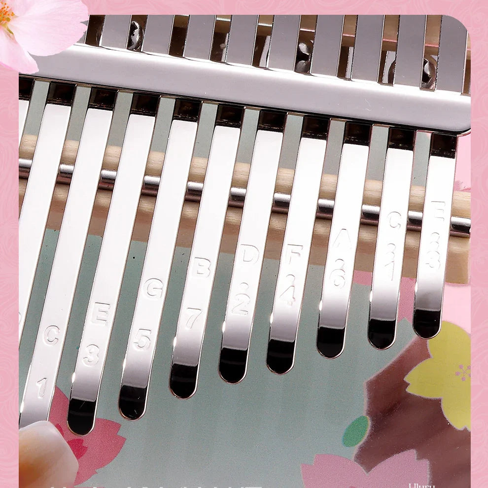 Kalimba transparent en forme de Sakura