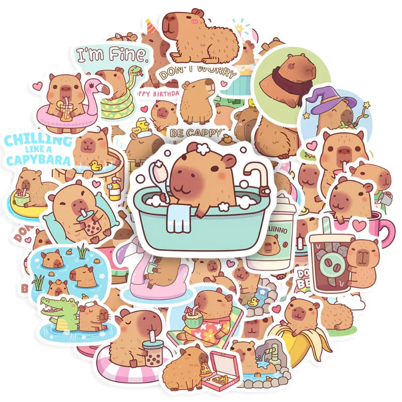 Kawaii Capybara Sticker Pack