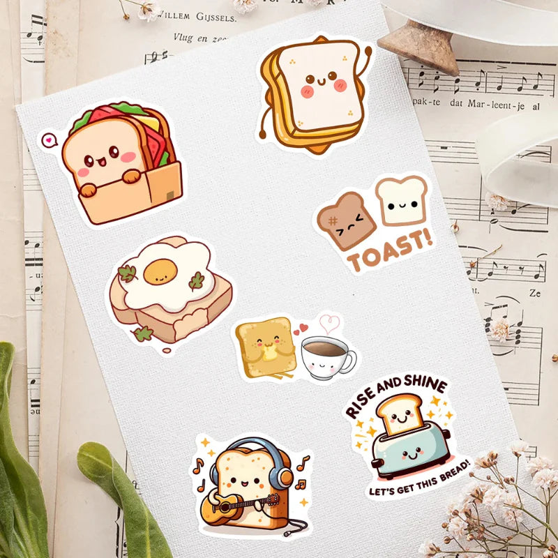 Kawaii Toast Sticker Pack
