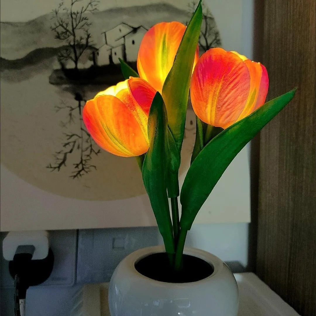 Lámpara de mesa LED recargable Tulips