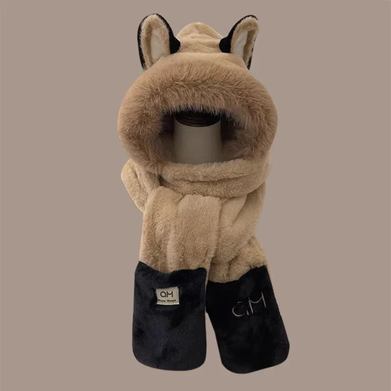 Forest Fox Hoodie Scarf