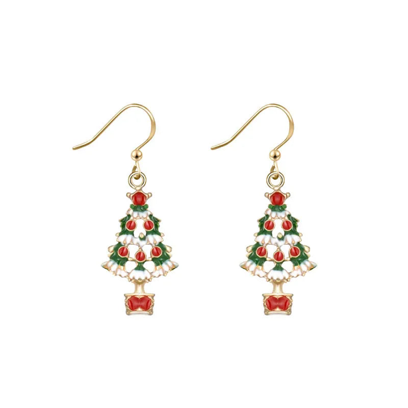 Boucles d'oreilles pendantes de Noël