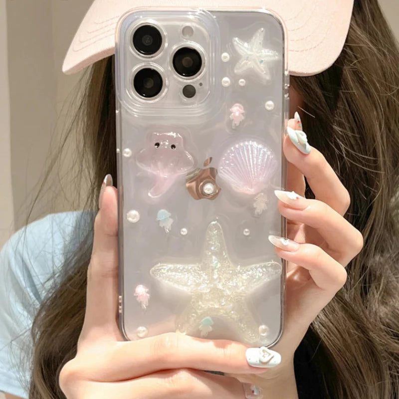 Cute Ocean Clear iPhone Case