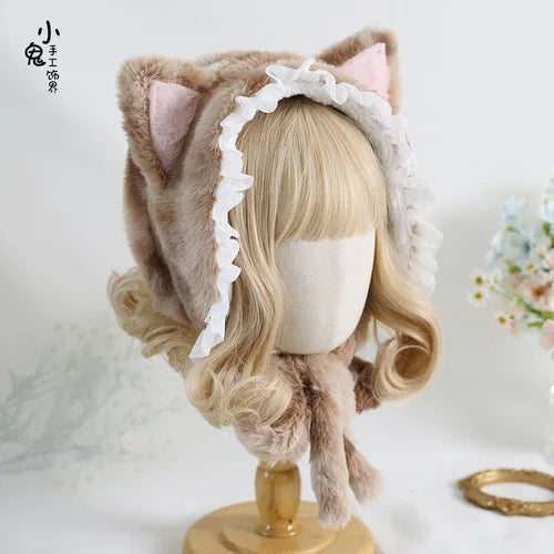 Gorro con orejas de gato