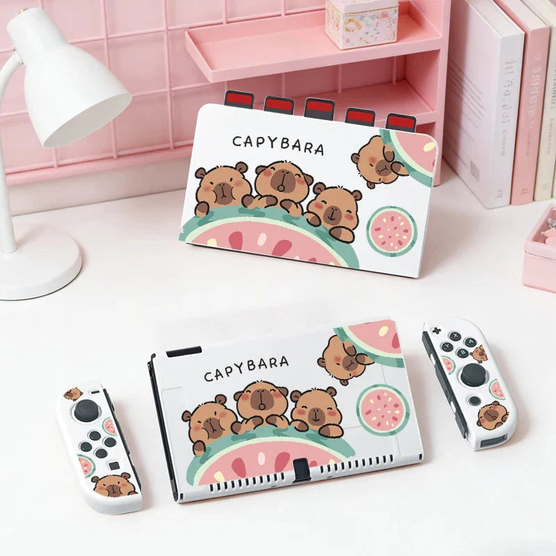 Kawaii Capybara Watermelon Switch Case