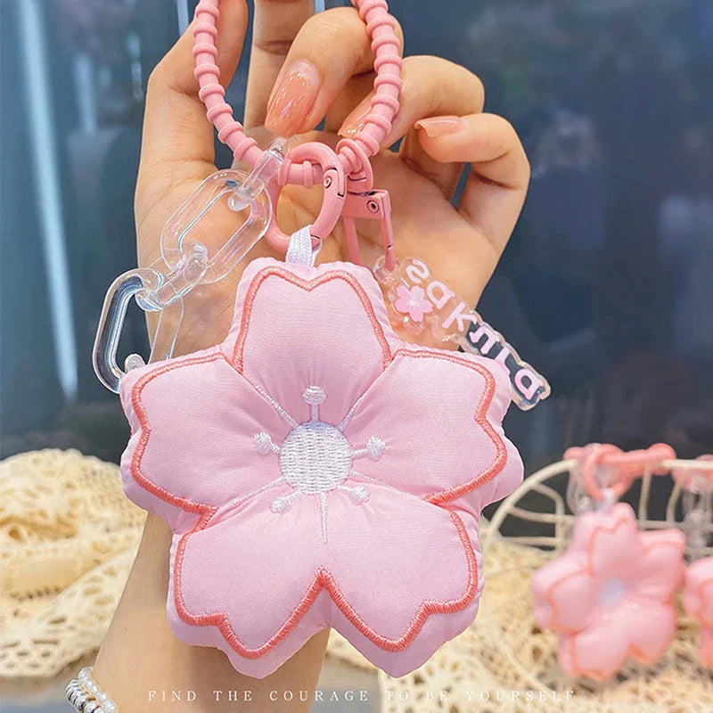 Porte-clés pendentif fleur de cerisier