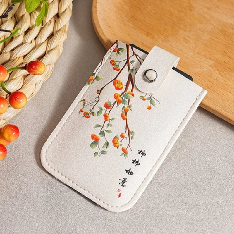 Kawaii Persimmon Cuties Protected Card Holder