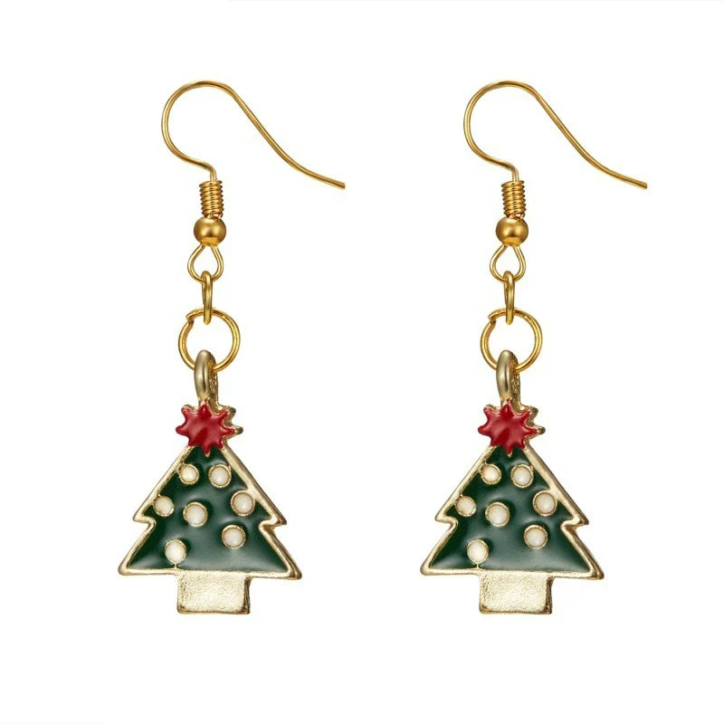 Boucles d'oreilles pendantes de Noël