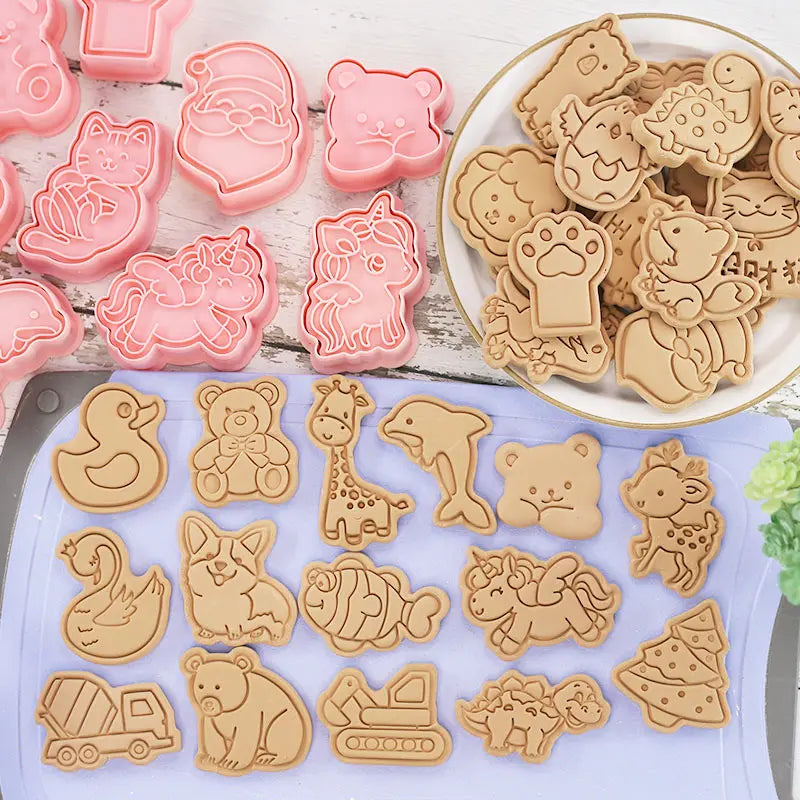 Kawaii Cookie Cutters 3D 8 Pcs