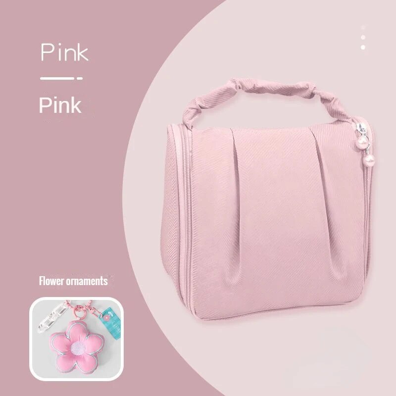 Bolsa de maquillaje con colgante de flores