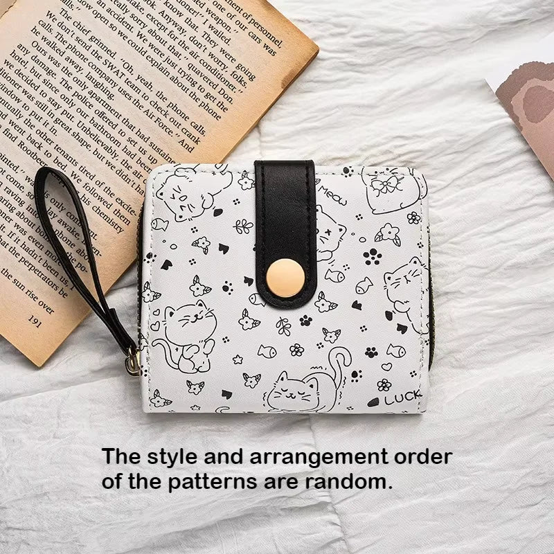 Pochette de poignet imprimé chat Kawaii