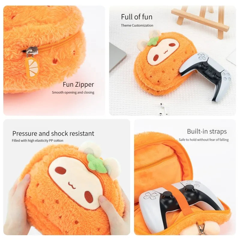 Étui pour manette de jeu en peluche Carrot Bunny