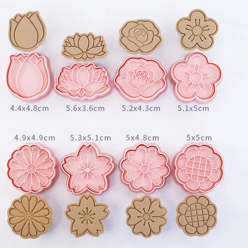 Kawaii Cookie Cutters 3D 8 Pcs