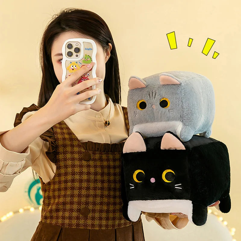 Peluches carrées Kawaii Neko