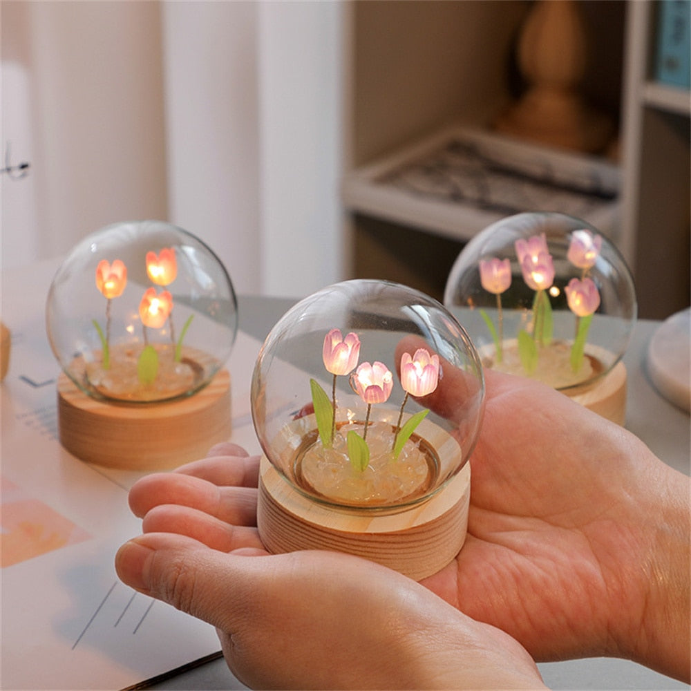 Luz de noche de tulipán