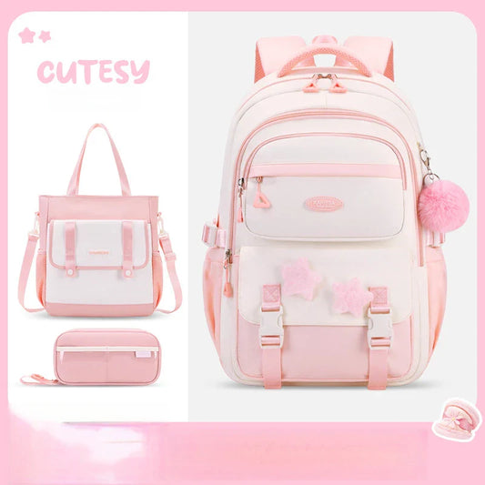 Ensemble sac à dos mignon pastel Kawaii