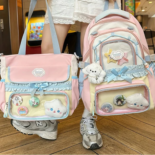 Kawaii Pastel Ita Backpack & Tote Set
