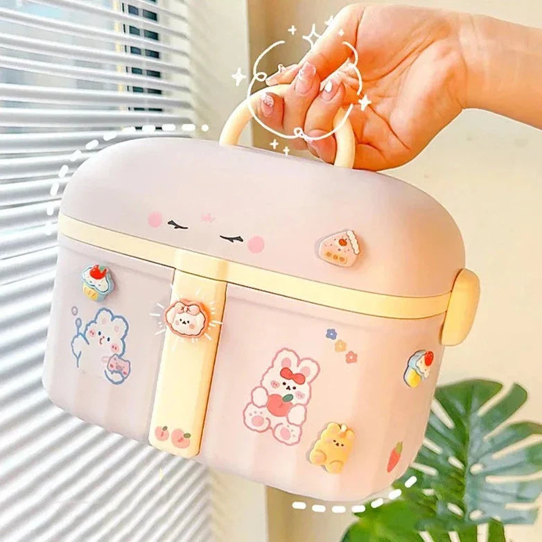 Cajas organizadoras de accesorios para el cabello en tonos pastel
