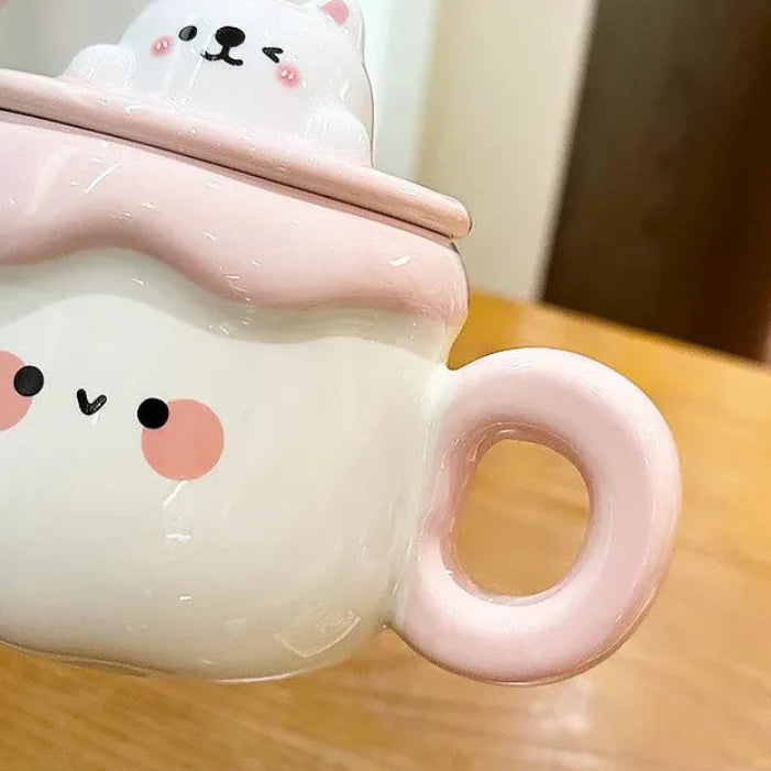 Mugs en céramique "Pudding Animaux Kawaii"