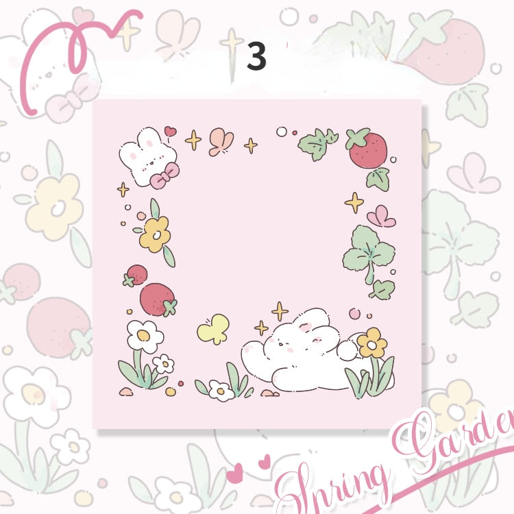 Flower Bunny Memo Pads