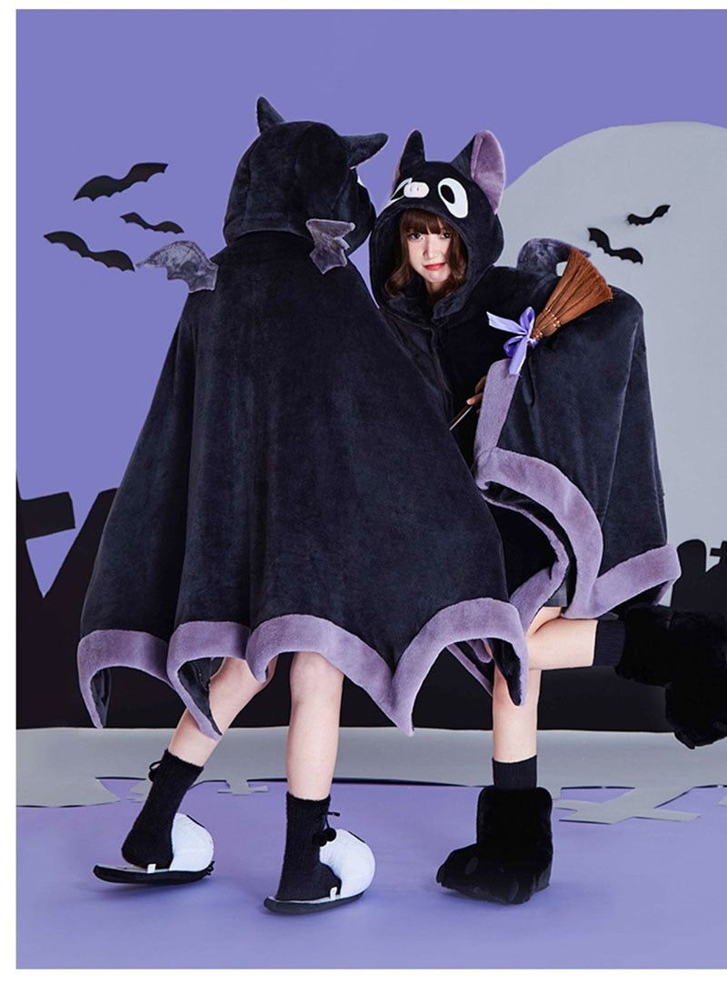 Cape de chauve-souris en peluche