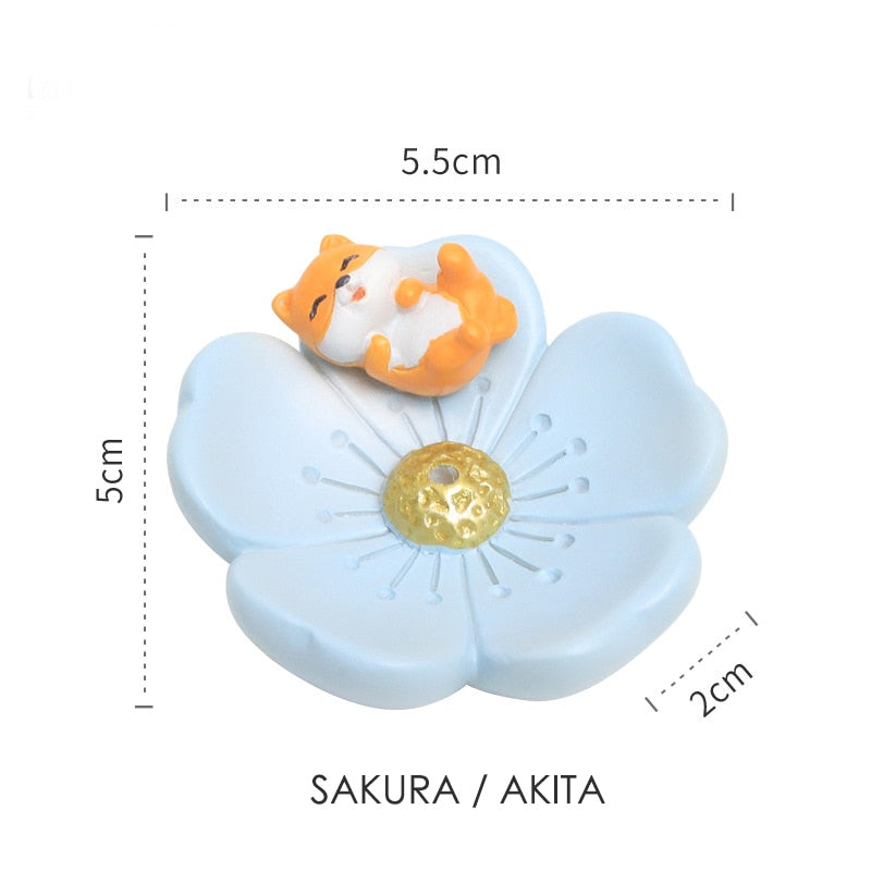 Sakura Animal Incense Holder