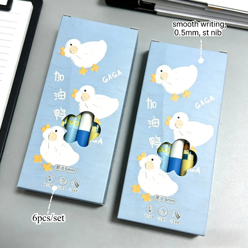 Kawaii Milord Aylesbury Ducky Pens 6PCS